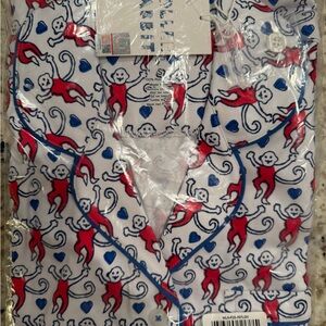 Roller Rabbit Red and Blue Monkey Pajamas